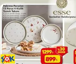 ESSE PALERMO PORSELEN 12 PARÇA 4 KİŞİLİK YEMEK TAKIMI ESSE PALERMO PORSELEN 12 PARÇA 4 KİŞİLİK YEMEK TAKIMI